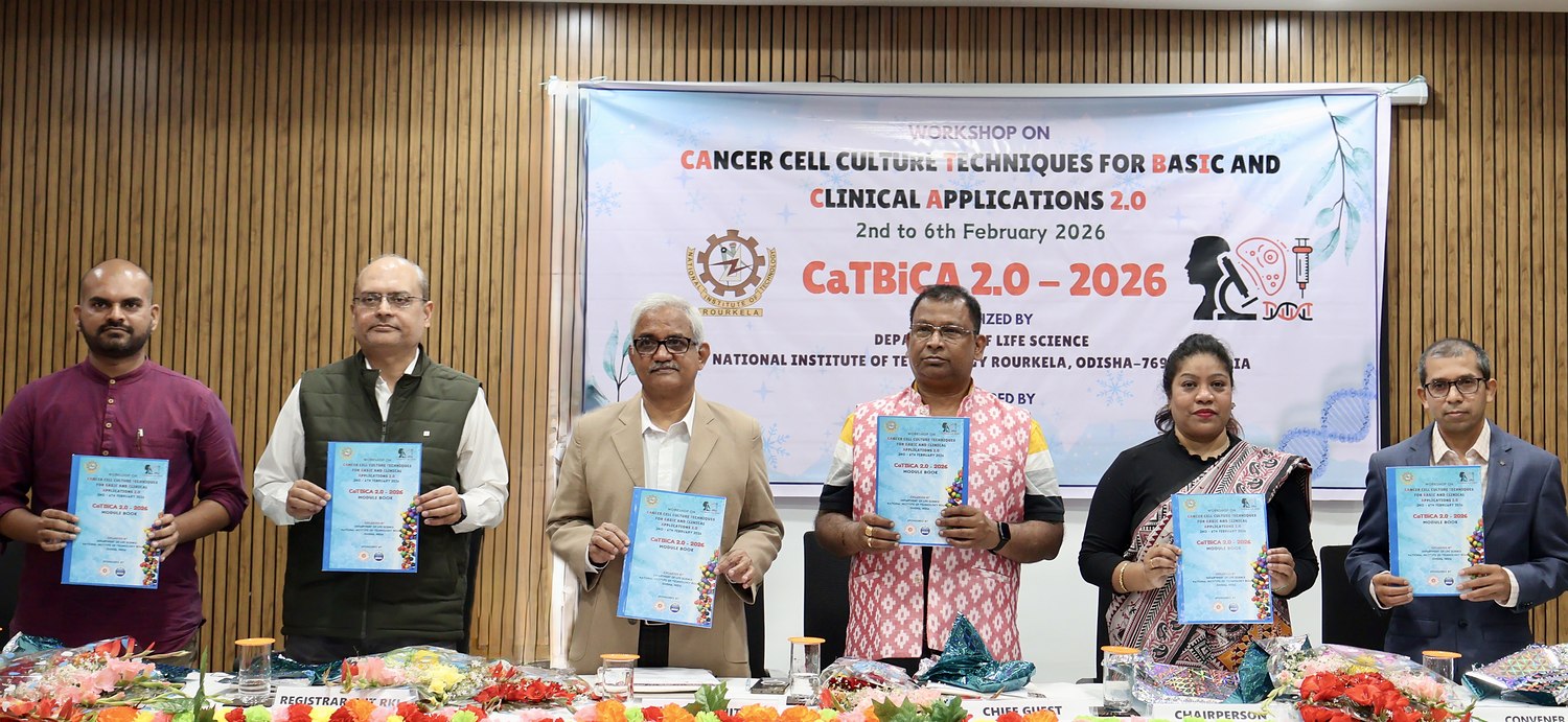 Release of the CaTBiCA 2.0 module book at the inauguration, NIT Rourkela
